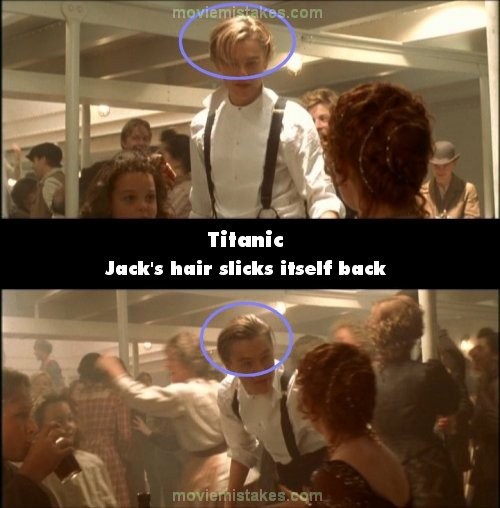 Tóc của Jack đã "tự làm mượt" trước cô gái Rose xinh đẹp.